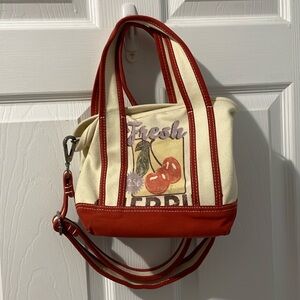 Mini cherry canvas tote  🍒